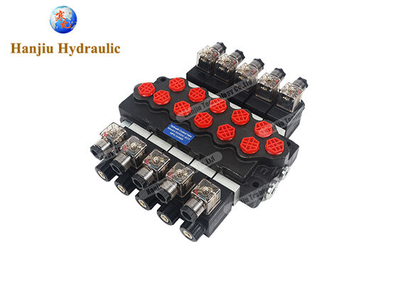 WALVOIL Valve Replacement SD5 3/8" BSP 5 BANK DIRECTIONAL CONTROL VALVE 45LPM, Solenoid control