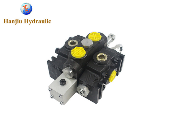 Hydraulic Directional Control Valve 53gpm DCV Section Valve 1 Rotary Handle Spool Manual Control Type SAE Ports