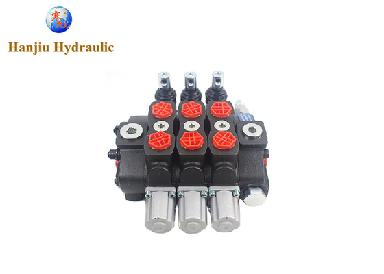 High Pressure Hydraulic Directional Valve HSSD8 3 Spools Manual Control Type BSPP Ports