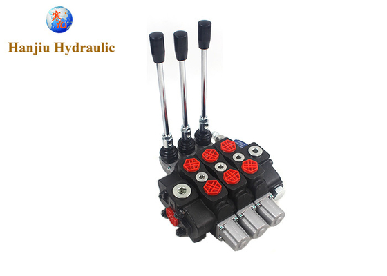 High Pressure Hydraulic Directional Valve HSSD8 3 Spools Manual Control Type BSPP Ports
