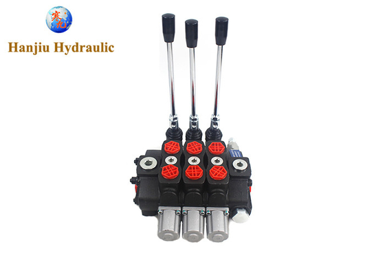 High Pressure Hydraulic Directional Valve HSSD8 3 Spools Manual Control Type BSPP Ports