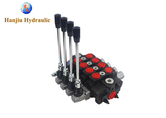 Manual High Pressure Directional Control Valve For Sanitation Machinery 80LPM 31.5MPa 4 Bank