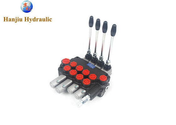  Hydraulic Monoblock Valve P80,4 levers, 2levers with manual control 2levers with floating control