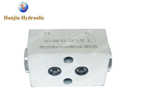 31.5Mpa 40L/Min Two-Way Hydraulic Lock Safety Valve with 18*1.5mm Oil Hole for Directional Control