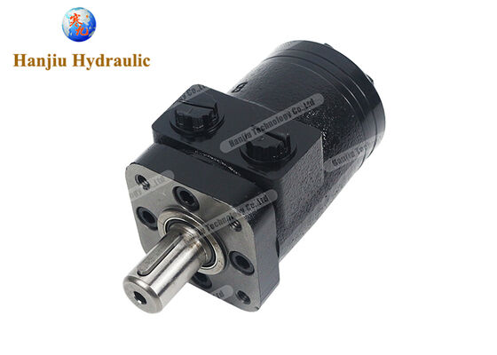 Hanjiu BMPH-50-H4-R-S 50cc ( 3.15Cu") Hydraulic Motor with 4 bolt squre mounting and Key shaft，Continuous torque output, stable operation, and rapid response.