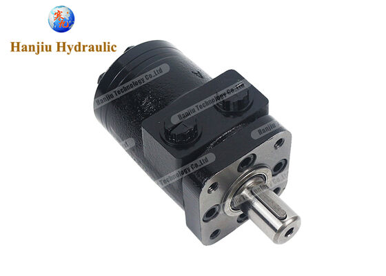 Hanjiu BMPH-50-H4-R-S 50cc ( 3.15Cu") Hydraulic Motor with 4 bolt squre mounting and Key shaft，Continuous torque output, stable operation, and rapid response.